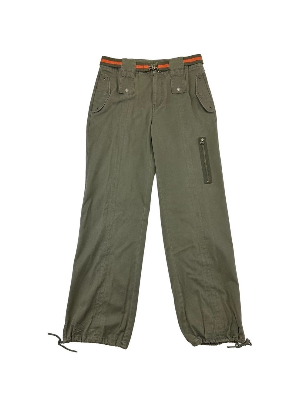 Vintage 90s baggy womens pants Nevada Retro green utility grunge casual belted